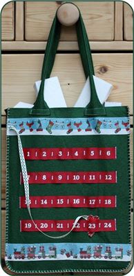 Advent Number Ribbon Ribbon Bag - Vintage